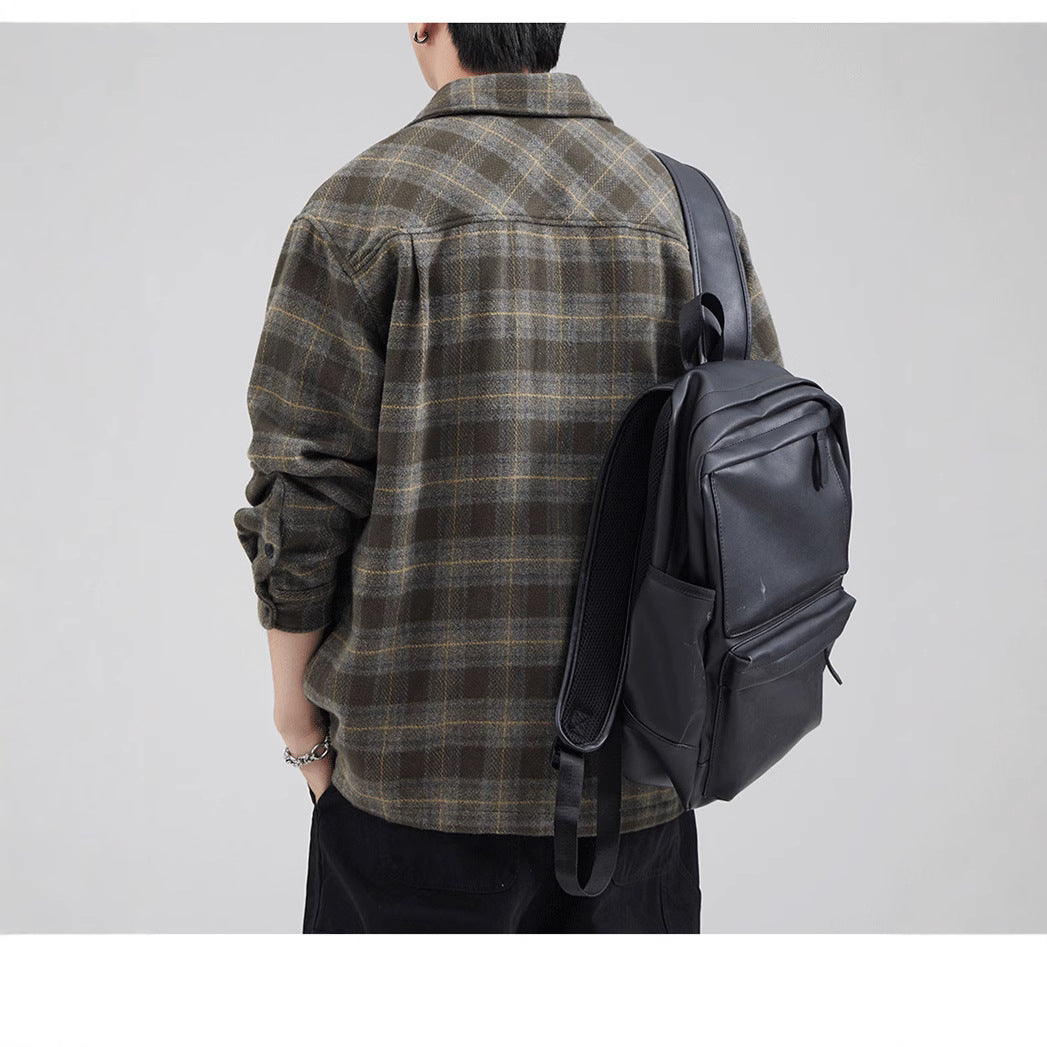 Herren Lässiges Karomuster Hemdjacke Drune