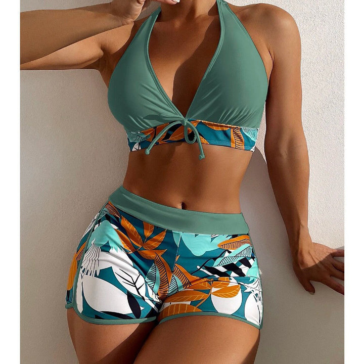 Damen Sportliches Bikini-Set mit floralem Muster Drune