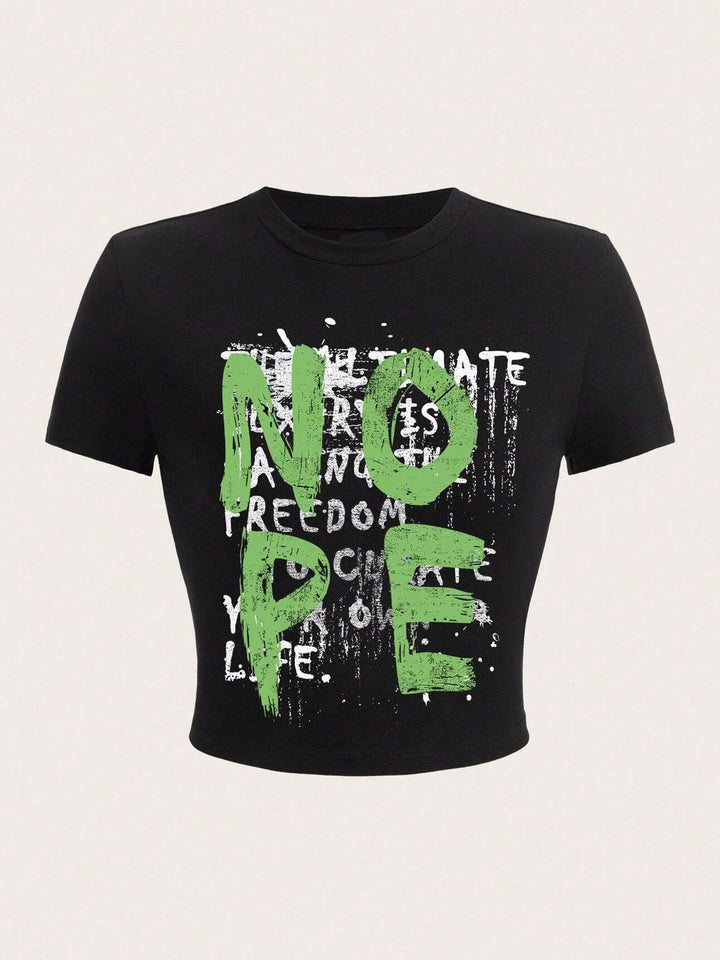 Damen T-Shirt mit funkelndem Discokugel-Motiv und zeitgemäßem Schleifendetail Drune