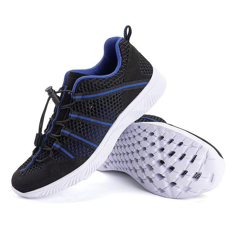 Damen nan atmungsaktiver Netzstoff-Sneaker mit Kordelzugverschluss, ultraleichter EVA-Flexsohle und gepolstertem Fersenkragen Drune
