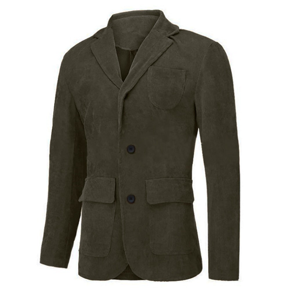 Herren modischer Cordblazer mit mehreren Taschen und eleganter Passform Drune