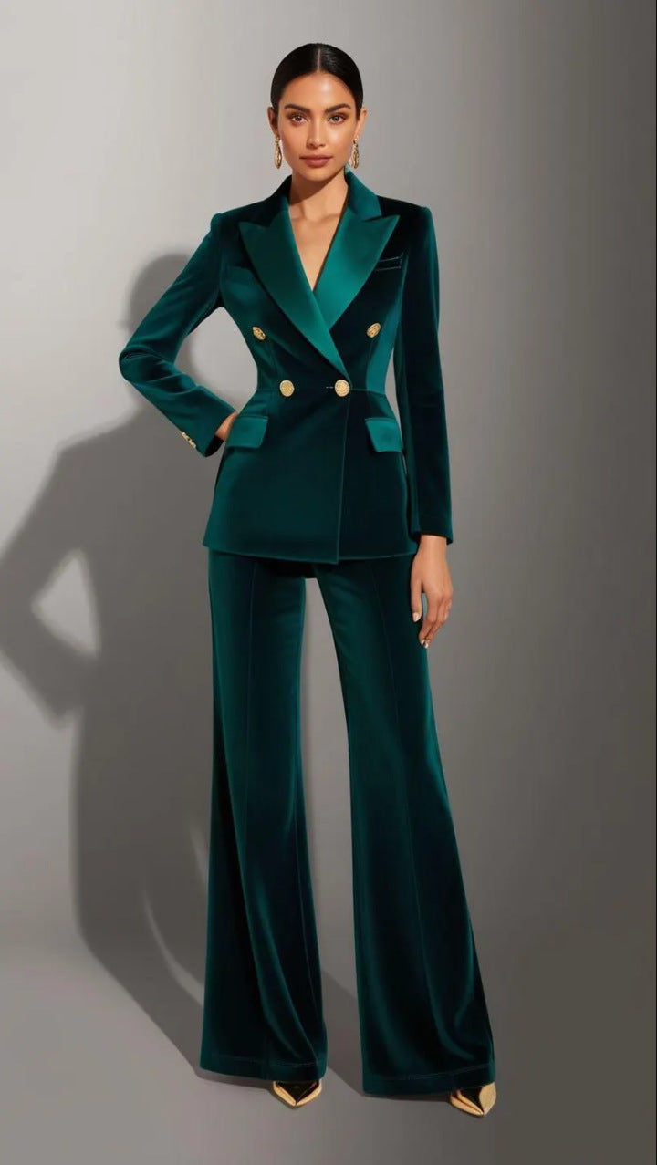 Damen Elegantes und Hochwertiges Samtanzug Drune