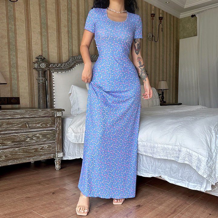 Damen Maxikleid mit floralem Muster Drune