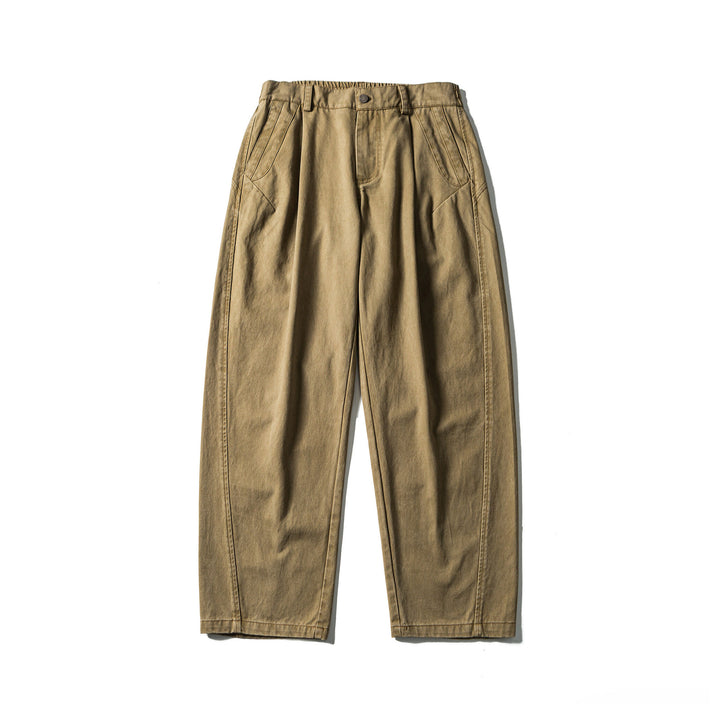 Damen High‑Waist Relaxed‑Fit Utility‑Hose mit Nahtpaneelen und elastischem Bund Drune