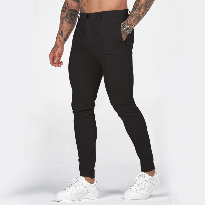 Herren elegante Slim-Fit Chinohose mit elastischem Bund und praktischen Taschen Drune