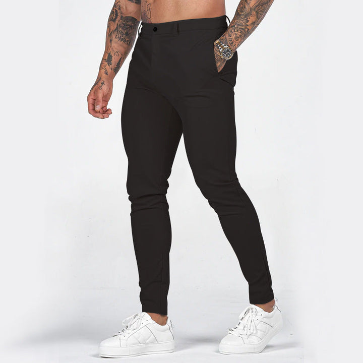 Herren elegante Slim-Fit Chinohose mit elastischem Bund und praktischen Taschen Drune