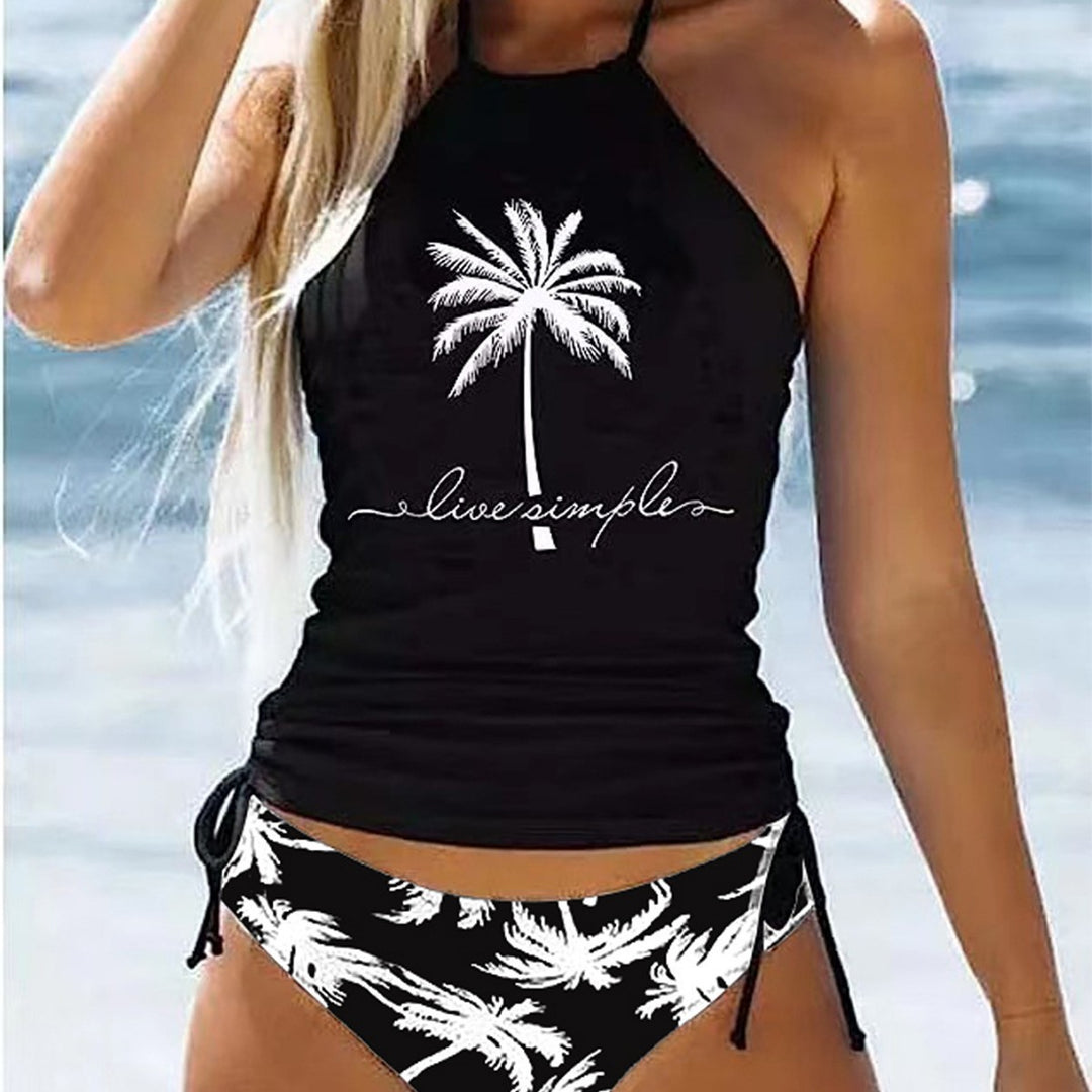 Damen trendiger Bikiniset mit Palmen-Motiv Drune