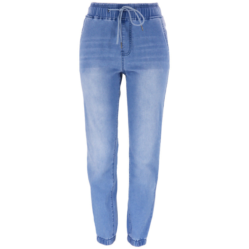 Damen Jogginghose aus weichem Denim mit verstellbarem Bündchen Drune