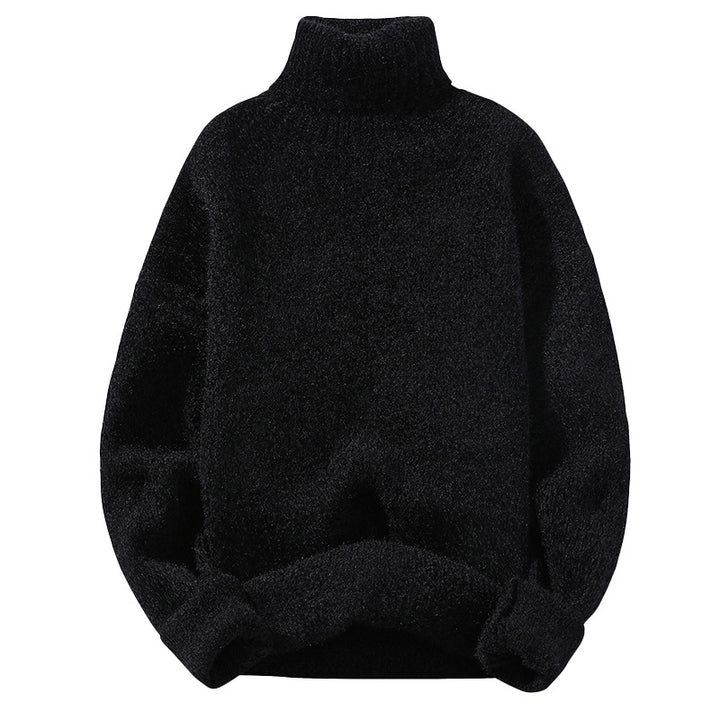 Herren Rollkragenpullover aus Bouclé-Feinstrick mit gerippten Bündchen Drune