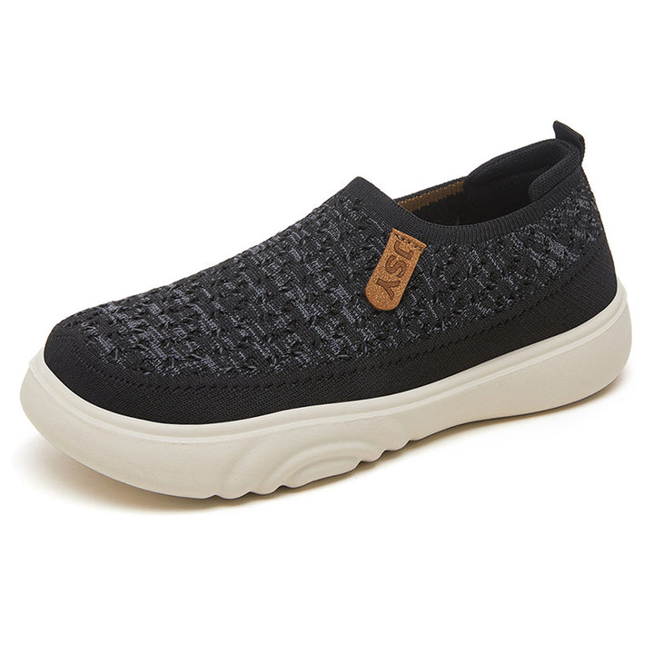 Damen nan gestrickter Slip-On Sneaker im sockenähnlichen Design mit atmungsaktivem Obermaterial und gepolsterter Komfortsohle Drune