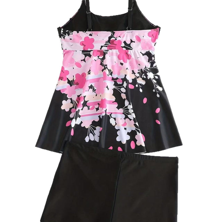 Damen Bade-Set mit floralem Oberteil und Shorts Drune