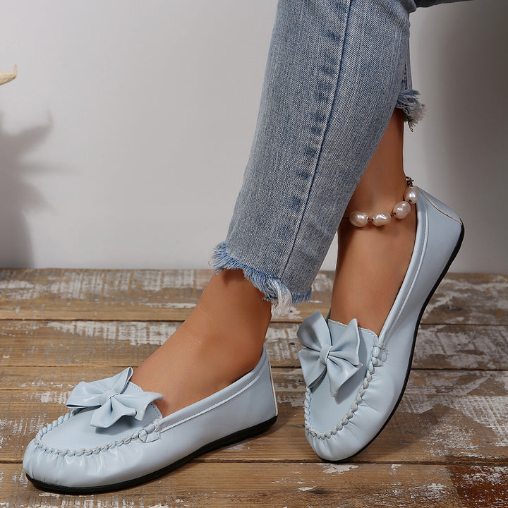Damen Bequeme Mokassins mit Schleifen-Detail Drune