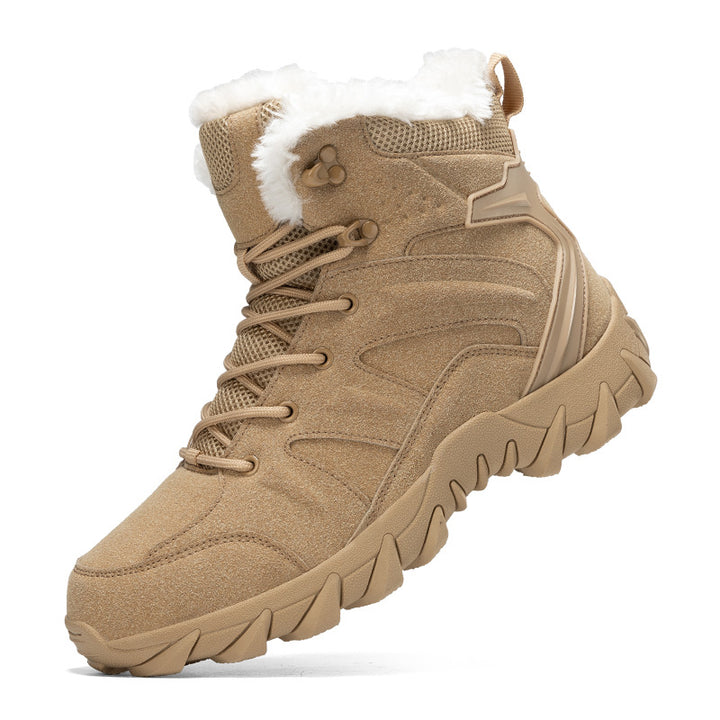 Damen Gefütterter knöchelhoher Winter‑Outdoor‑Boot mit Kunstfellfutter und griffiger Trailprofilsohle Drune