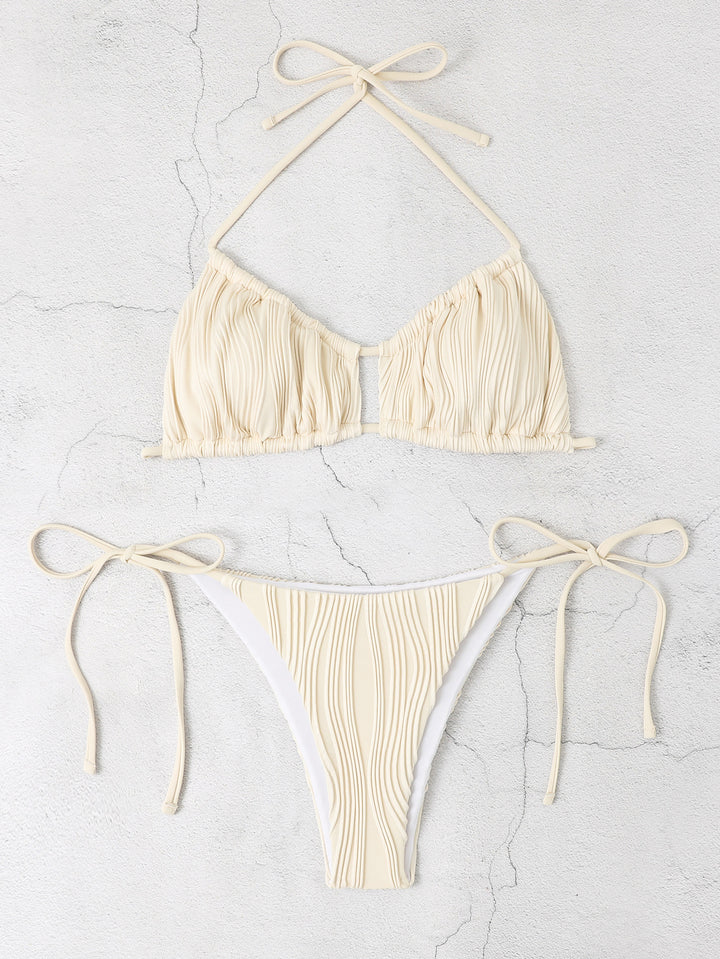 Damen Triangel-Bikini-Set mit raffinierten Rüschendetails Drune