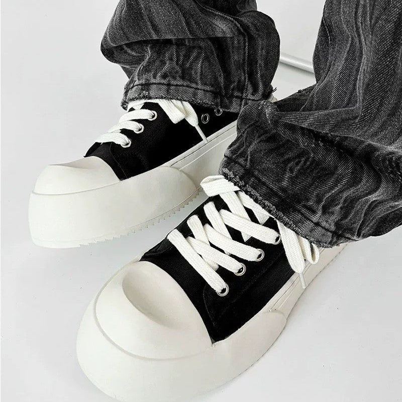 Damen Plateau-Sneaker im minimalistischen Design mit dicker Sohle Drune