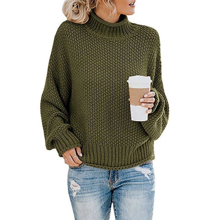 Damen nan grobstrick Rollkragenpullover mit Oversize-Schnitt und Blockstreifen-Optik Drune