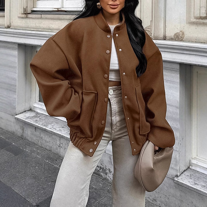 Damen Oversized Jacke aus bequemem Wollmix Drune