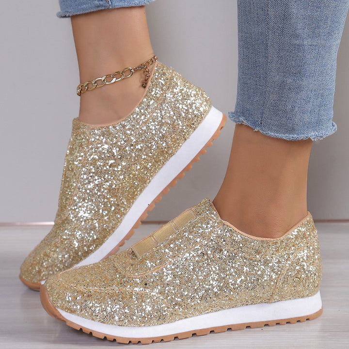 Damen Glitzernde Slip-On Sneakers Drune