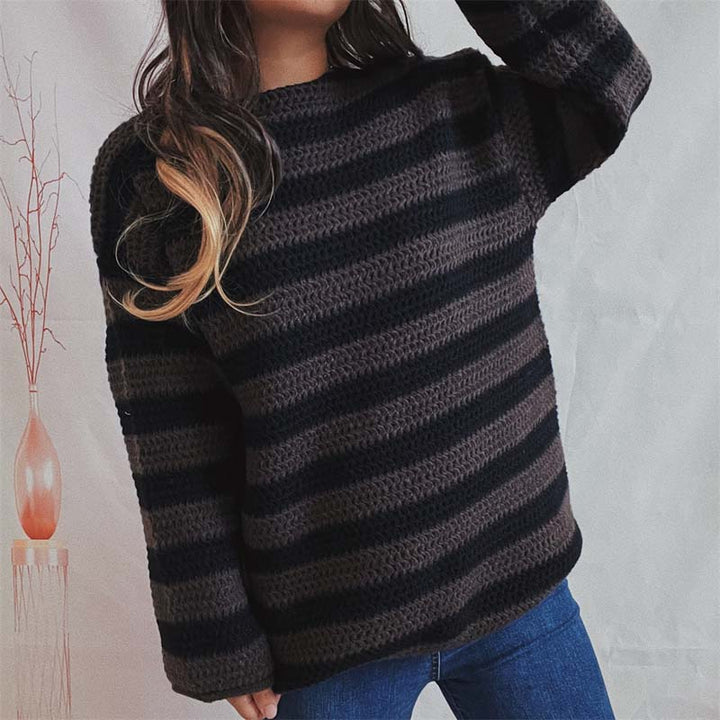 Drune | Gestreifter Strickpullover Mit Sanften Farben