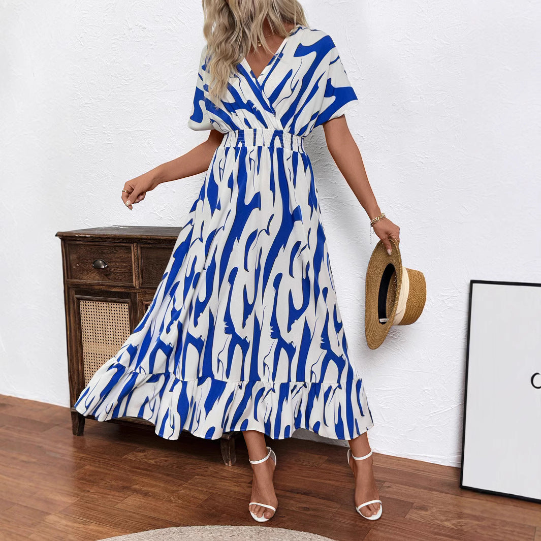 Damen Maxikleid mit fließendem Schnitt Drune