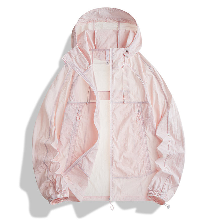Herren Ultraleichte Kapuzen‑Windjacke mit Packfunktion, Meshfutter & Reißverschlusstaschen Drune