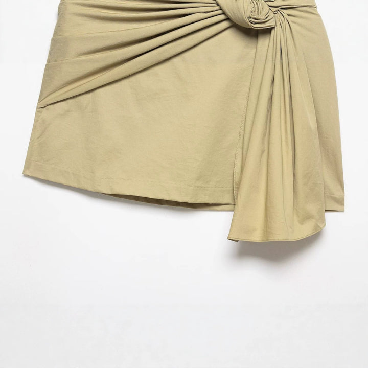 Damen Wickelrock mit asymmetrischem Design und dekorativen Drapierungen Drune