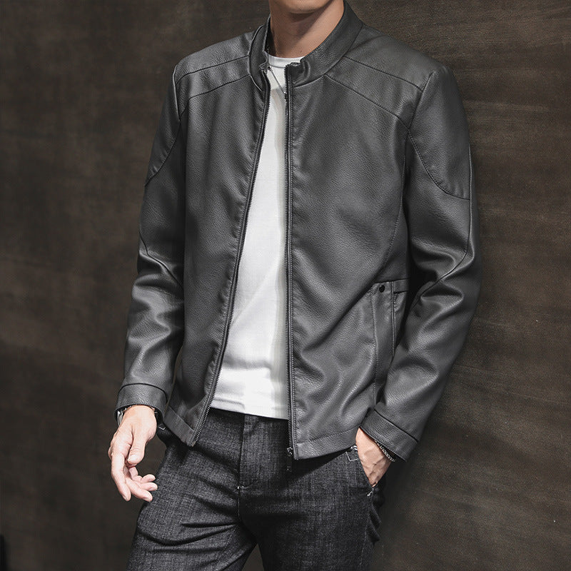 Herren Stylische Lederjacke Drune