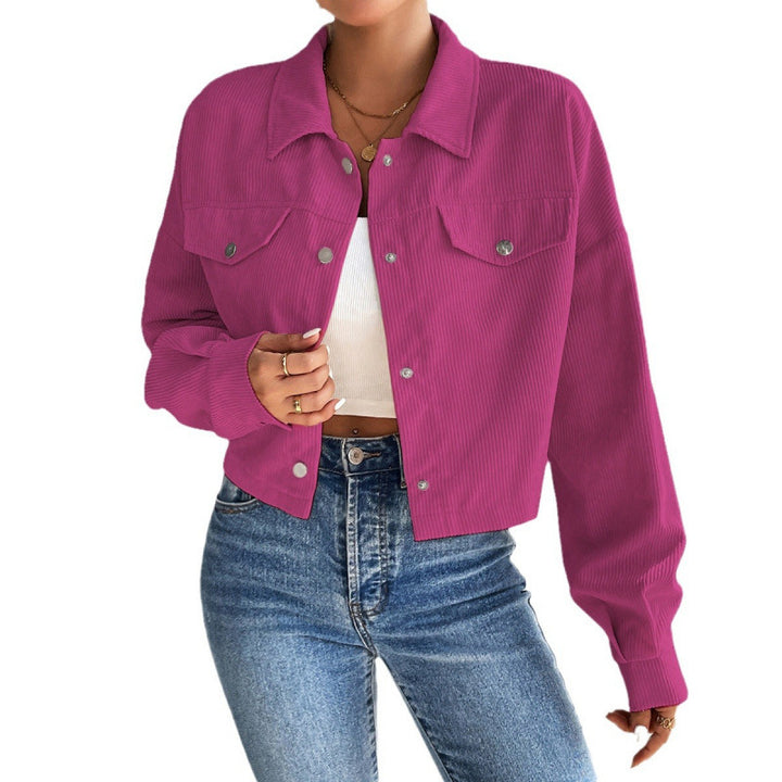 Damen Cordjacke im cropped Design Drune