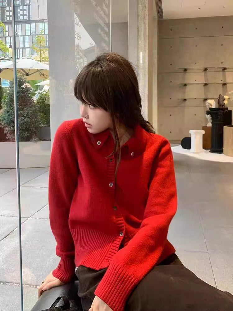Damen Kurzcardigan mit kastiger Silhouette und extraweicher Kaschmir‑Optik Drune