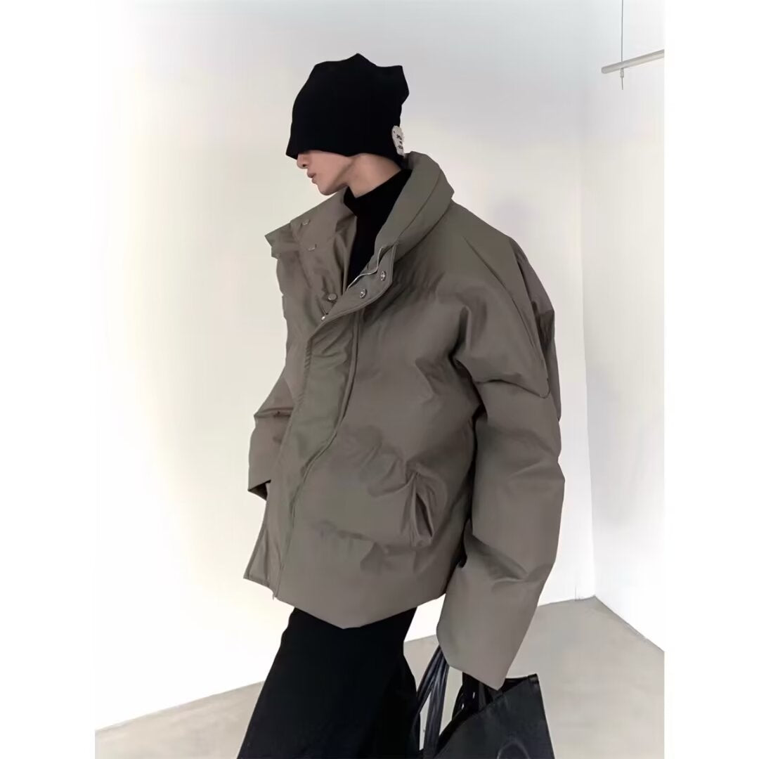 Unisex gefütterte Oversized-Jacke mit hohem Kragen Drune