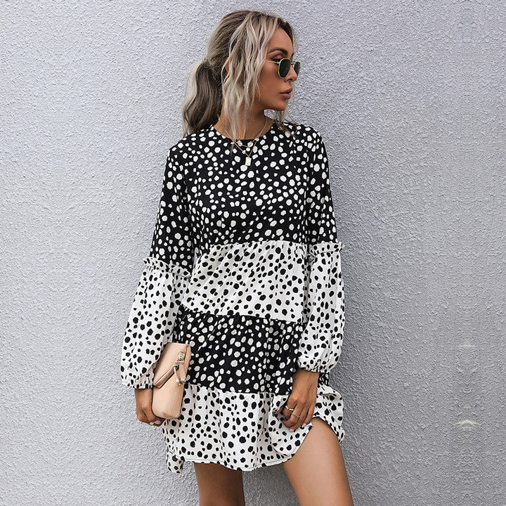 Damen Verspieltes Maxikleid mit Punkten Drune