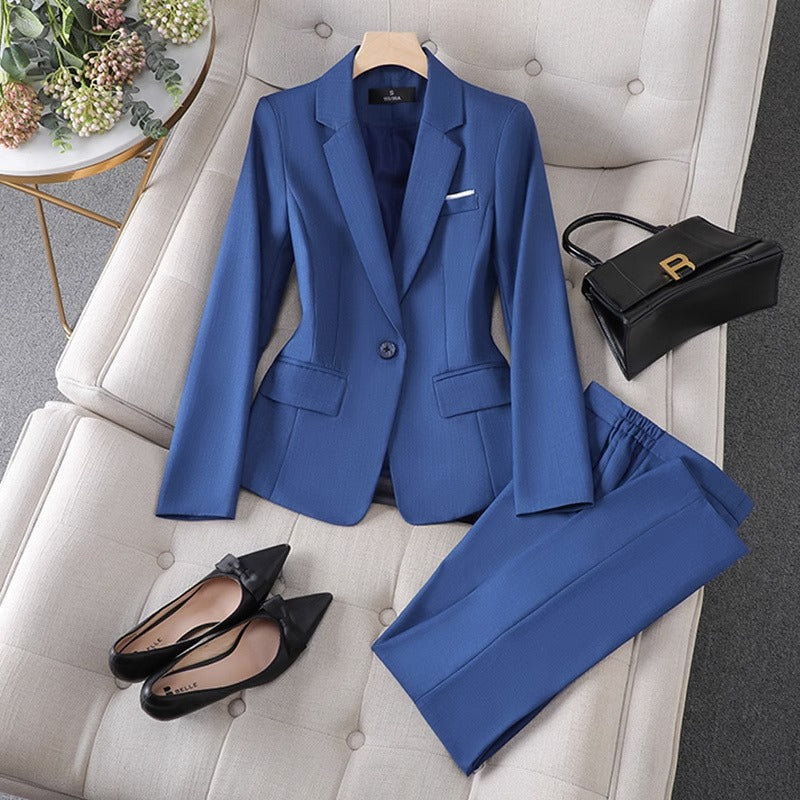 Drune | Blazer Satz Taillierte Passform Einreiher Gerade Hose Formelles OutPassform