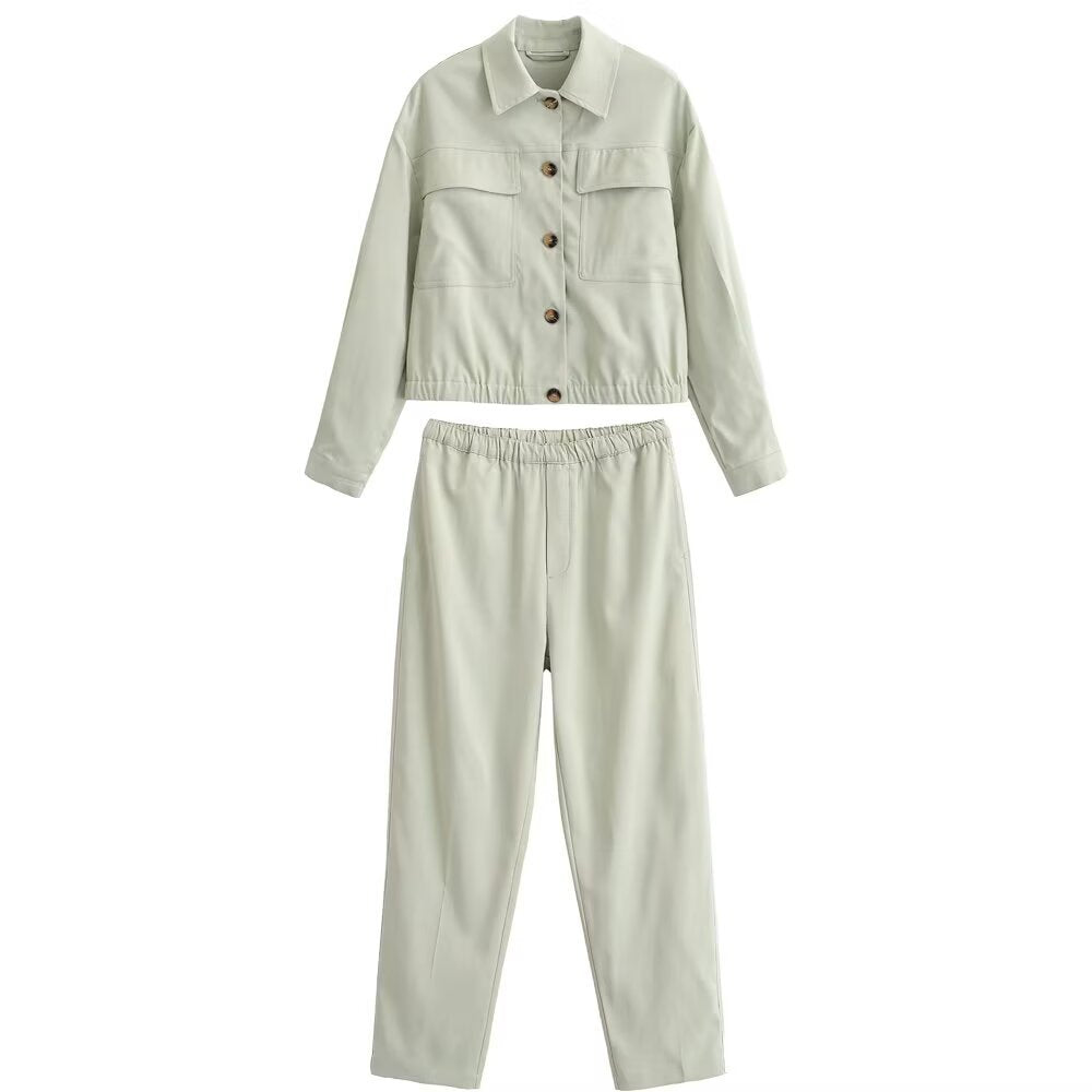 Damen Relaxed-Hose mit elastischem Bund und geradem Bein Drune