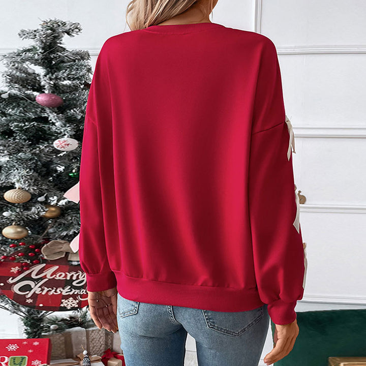 Damen Crop-Pullover mit Schleifen-Details Drune