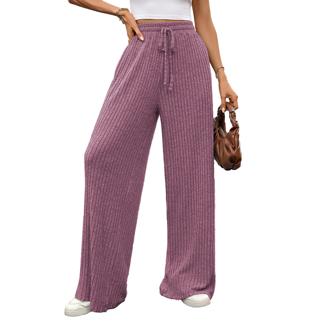 Damen weite Ripp-Pants Drune