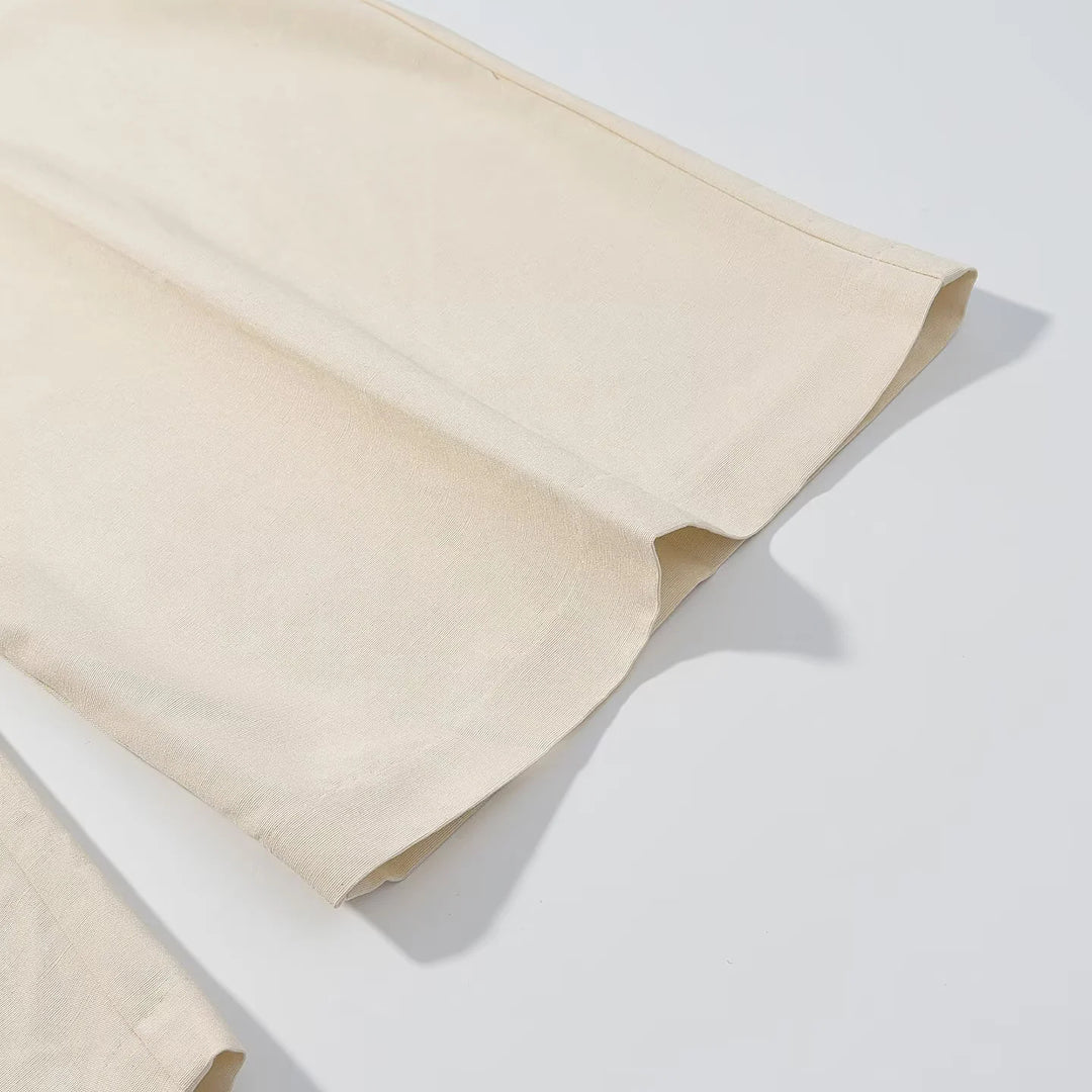 Damen nan hochtaillierte Palazzo-Hose mit Bundfalten, weitem Bein und verdeckter Frontleiste Drune