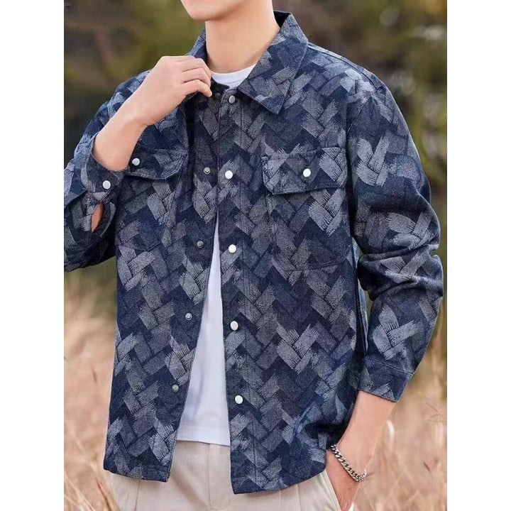 Herren Lässige Musterjacke Drune