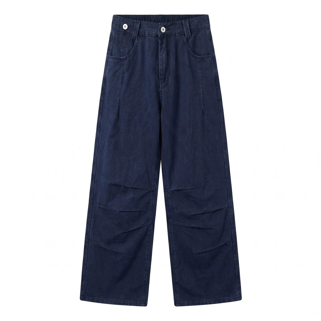 Damen Weitgeschnittene Denim-Hose mit elastischem Bund Drune