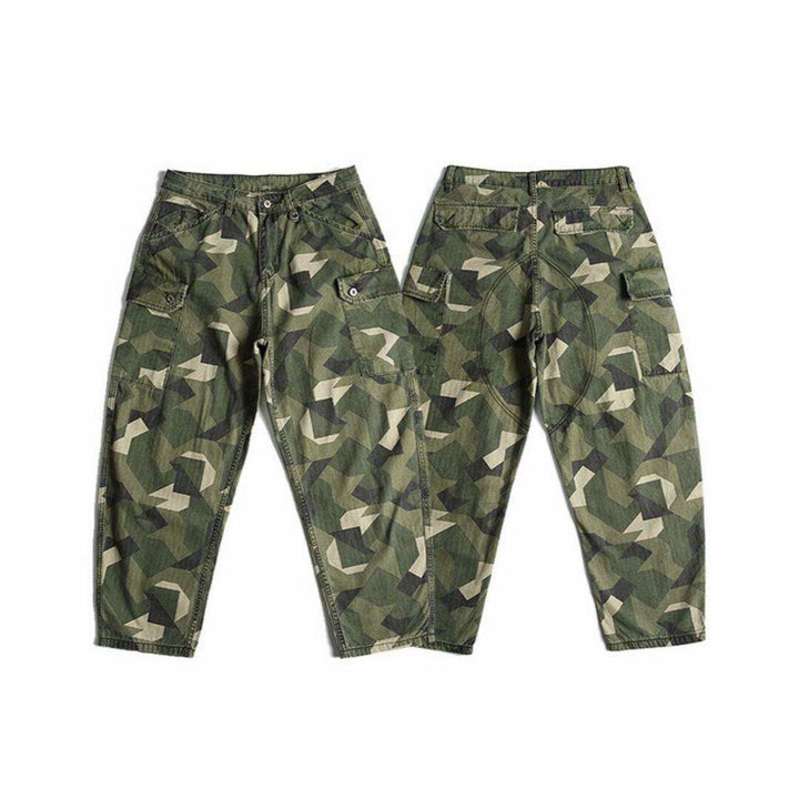 Herren Cargohose mit Camouflage-Print Drune