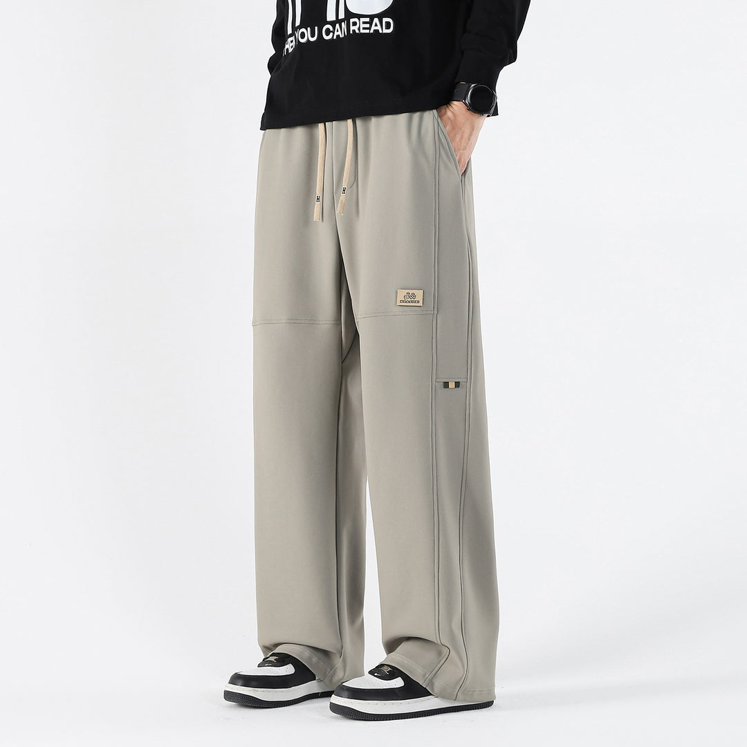 Herren Weite Relaxed-Freizeithose mit Tunnelzug & markanten Teilungsnähten Drune