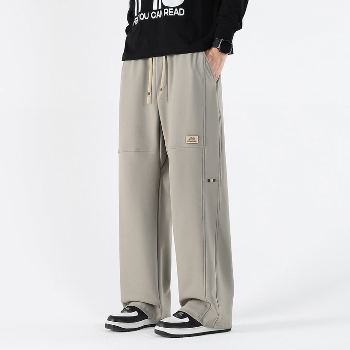 Herren Weite Relaxed-Freizeithose mit Tunnelzug & markanten Teilungsnähten Drune