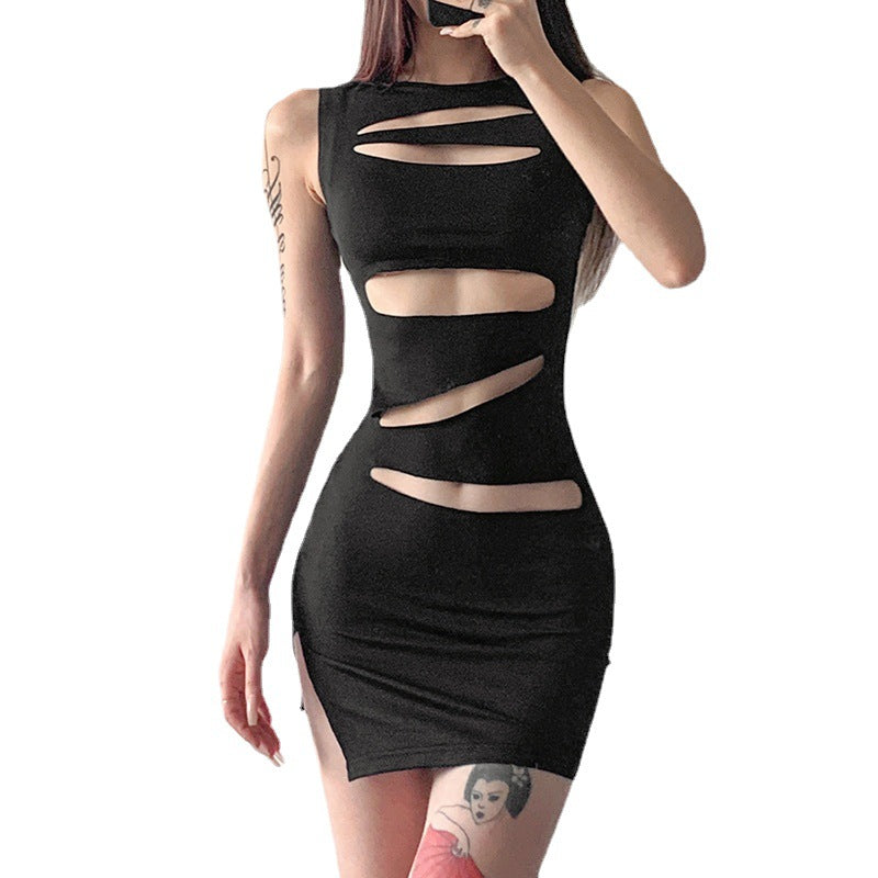Damen figurbetontes Cut-Out Kleid Drune