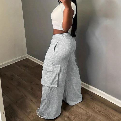 Damen Cargo-Hosen im Palazzo-Stil Drune