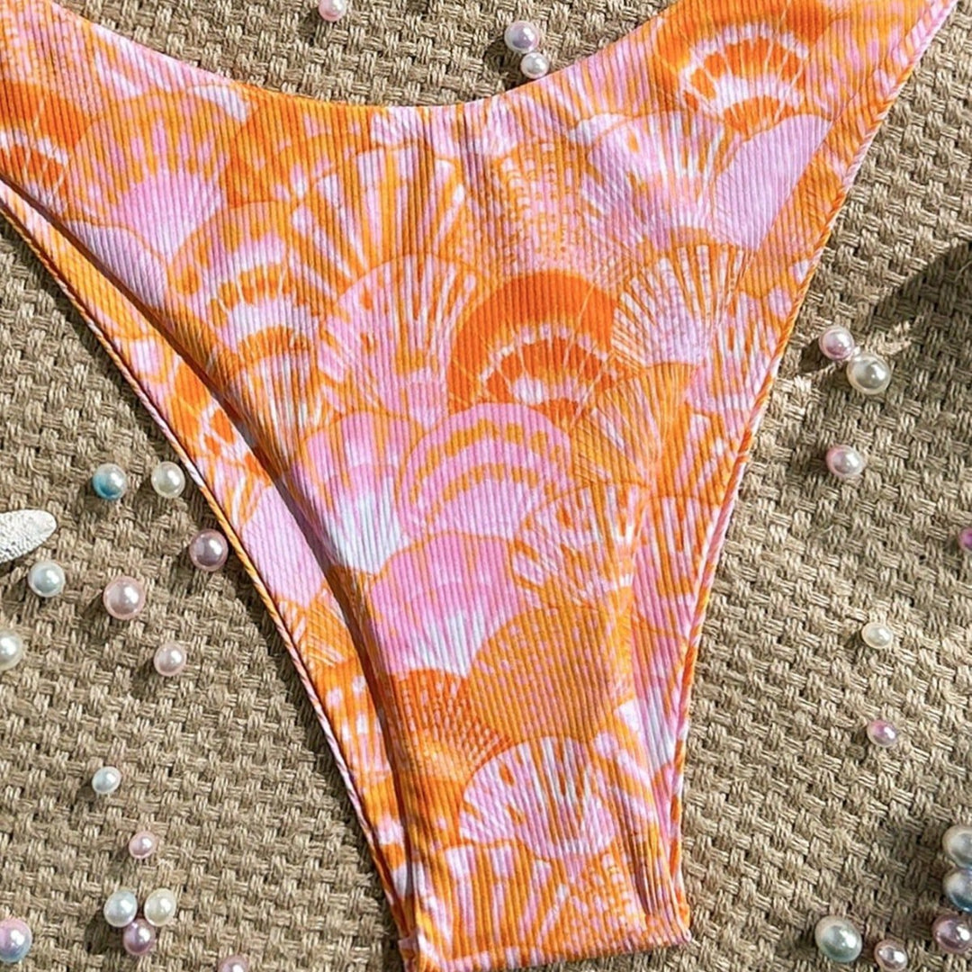 Damen Triangel-Bikini mit Muschel-Muster Drune