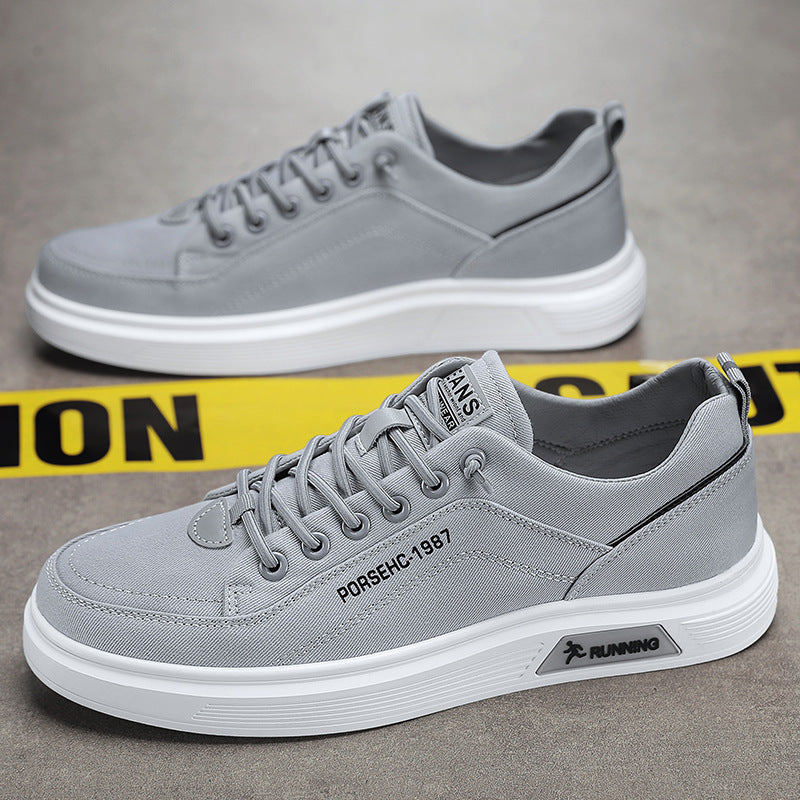 Unisex leichte Canvas-Sneaker mit erhöhtem Plateau-Laufsohle und atmungsaktivem Textiloberteil Drune