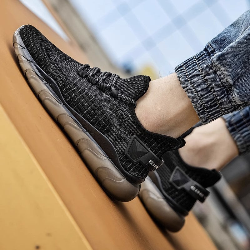 Unisex leichte Strick-Runner mit flexibler Air-Cell-Zwischensohle und gepolstertem Sockeneinstieg Drune