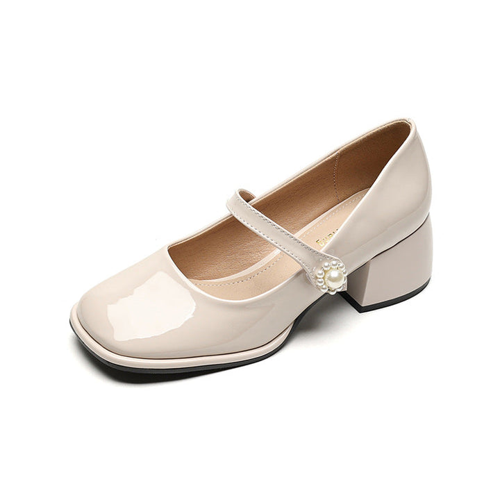Damen Elegante Ballerinas mit modischem Riemen und funkelnder Schnallenverzierung Drune