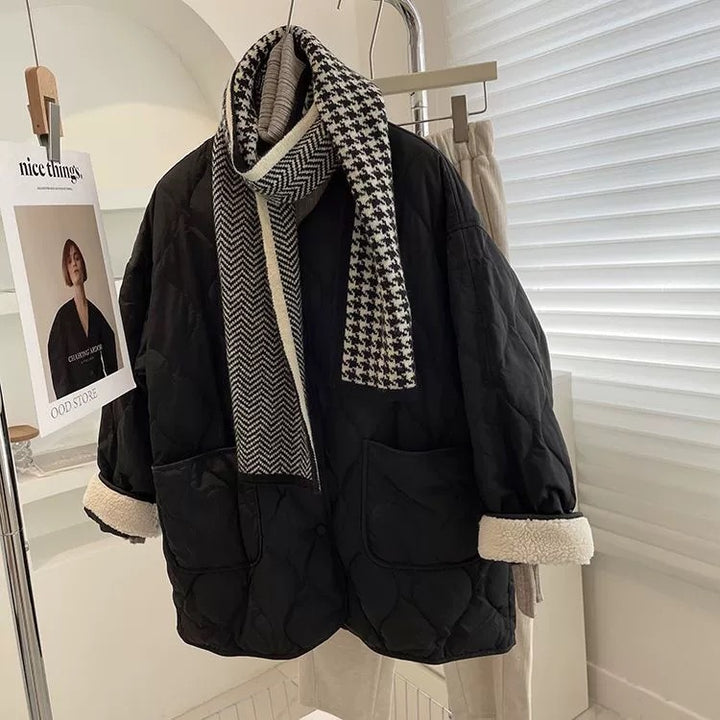 Damen Kuschelige gesteppte Jacke mit großen Taschen Drune