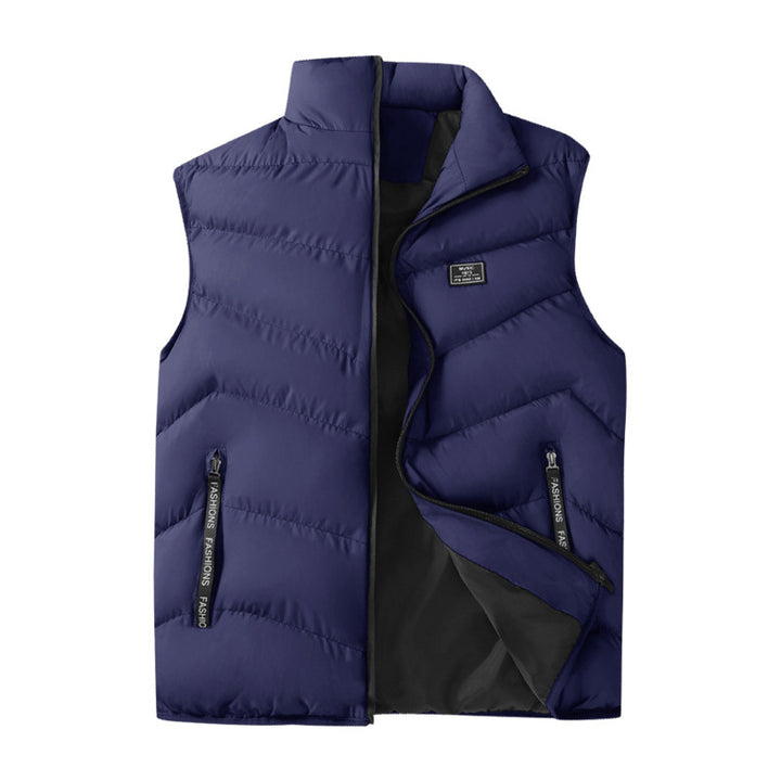 Herren Packbare Microfaser‑Steppweste mit Thermoisolierung, hohem Kragen und sicheren Ziptaschen Drune