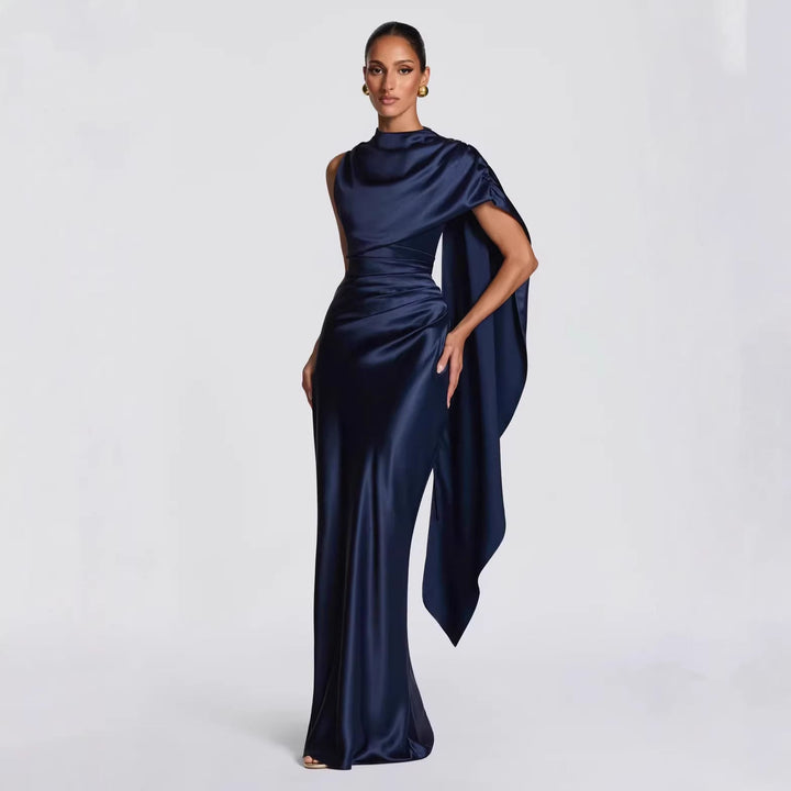 Damen Langarm Abendkleid Drune